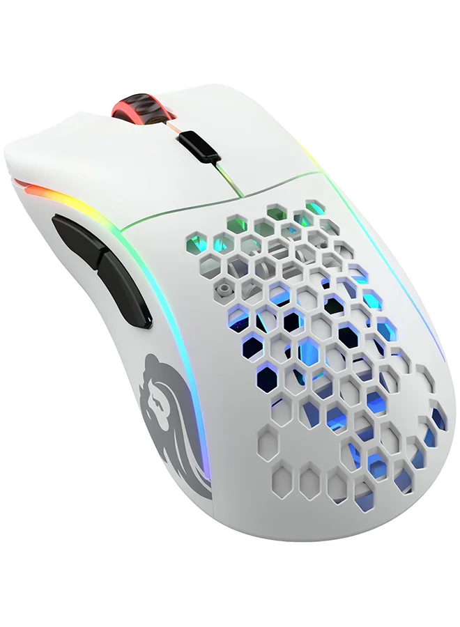 Premium Wireless Gaming Mouse Ergonomic Lightweight Honeycomb Design (Matte White, 69 g) wkaqc