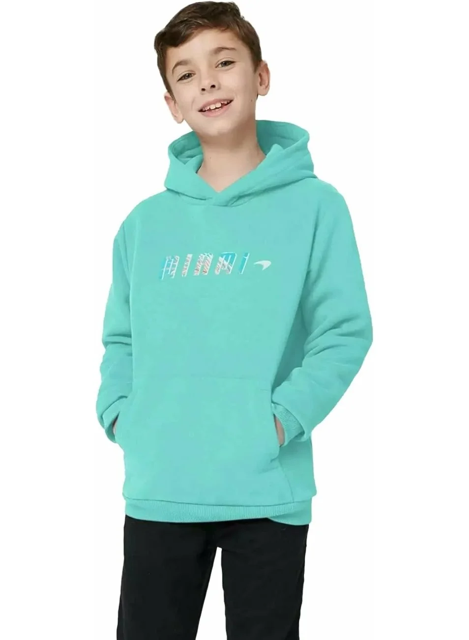 Junior Miami Palm Graphic Hoodie Premium Cotton Pullover for Kids (Size 10-12 Years) jhrpg