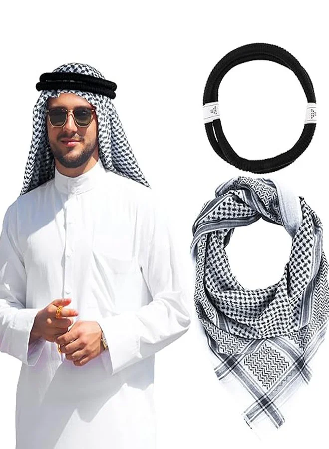 HAWAWA Arabic Desert Scarf Tactical Headwear Wrap for Men and Women (140x140cm) s3a00