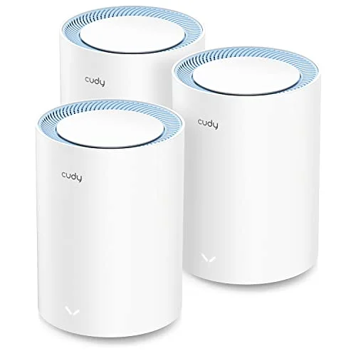 Cudy M1200 Whole Home Mesh WiFi System AC1200 Dual Band Router and Range Extender (3 Pack) mawby