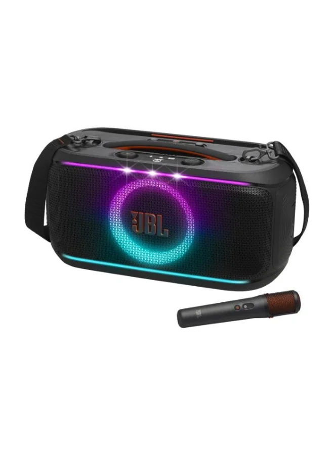 Premium Portable Bluetooth Party Speaker with Wireless Microphone and Dynamic Lightshow (Black) bzgaw
