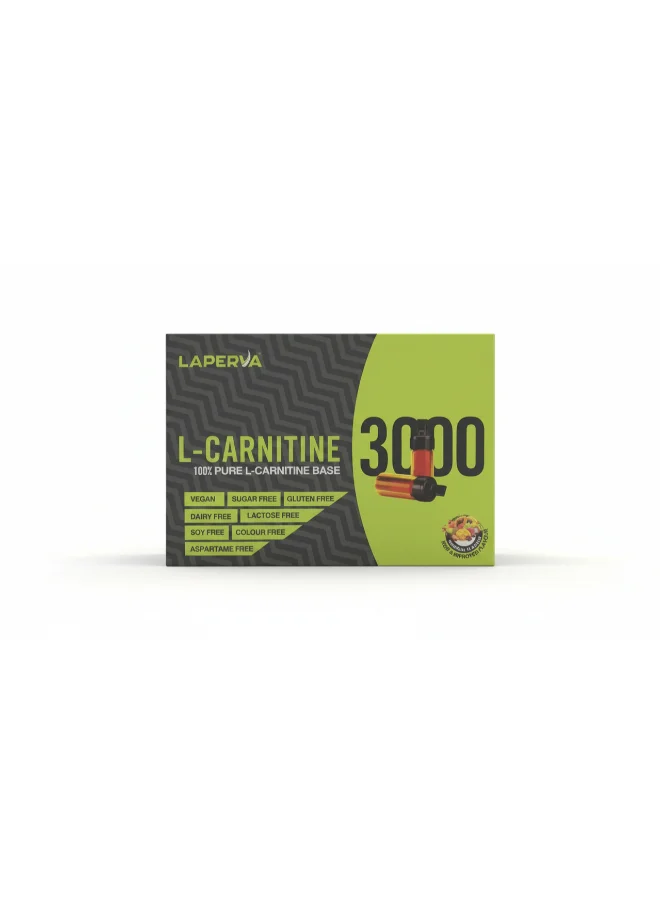 Laperva L-Carnitine 3000mg Liquid Supplement (20 Vials x 10 mL) xeno4