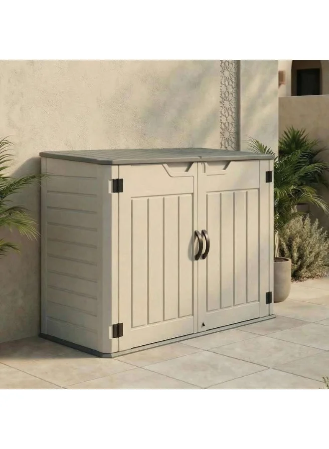 Pan Home Outdoor Storage Shed with 2 Shelves (Light Grey, 180 cm x 120 cm) ddhxn