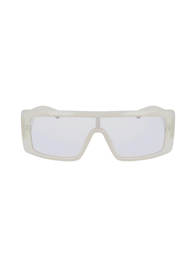 Premium Unisex UV Protection Shield Sunglasses Modern Lightweight Eyewear (White, 57 mm) 4nim8