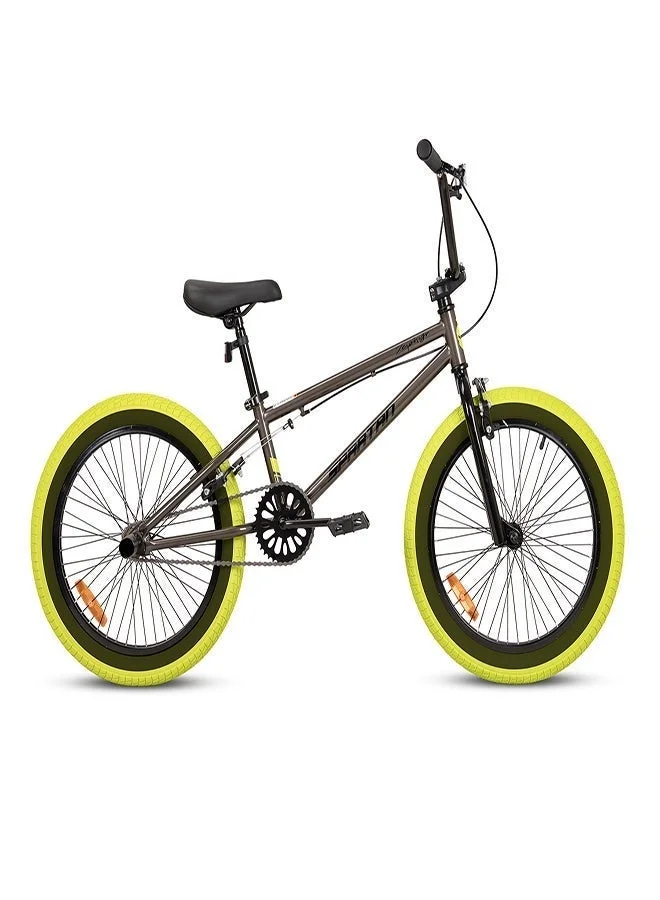 Spartan Zephyr Freestyle BMX Bike (20-inch, Steel Frame, 360-Degree Handlebars, Includes Pegs, For Kids) zrelc