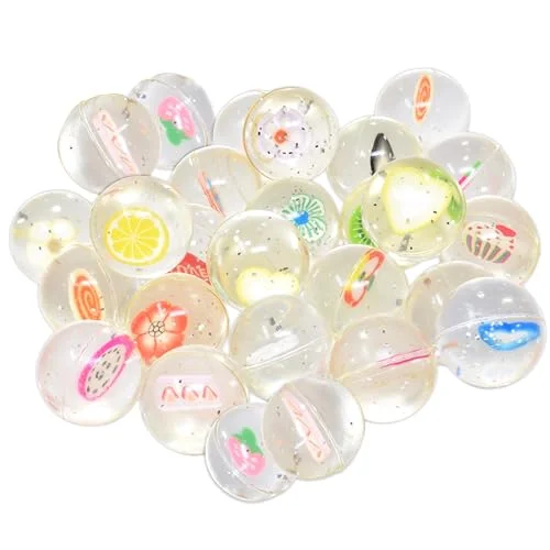 Premium Bouncy Balls Set for Kids Party Favors (Clear, 25 Pack, 27mm) x82p2