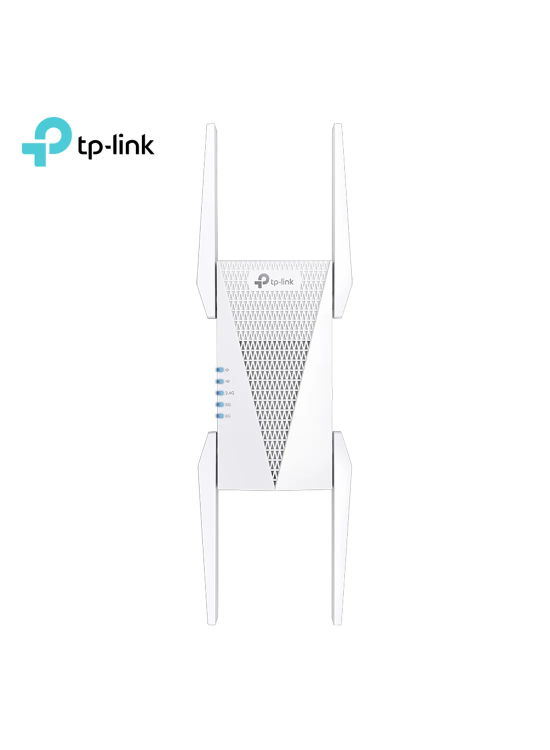 Premium AXE5400 Wi-Fi 6E Range Extender Signal Booster Tri-Band Repeater with Gigabit Ethernet Port (White) 8fphi