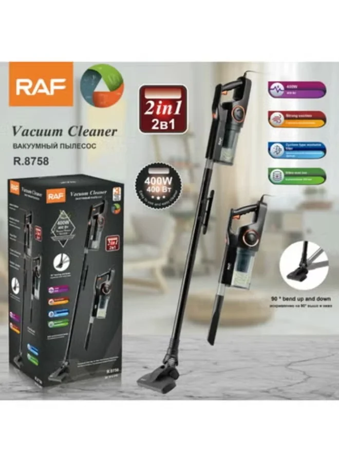 RAF 2-in-1 Electric Vacuum Cleaner, 400W Powerful Suction Handheld & Upright Lightweight Vacuum for Home Cleaning (400W) ieqwg