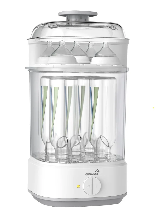 GROWNSY Electric Steam Sterilizer for Baby Bottles and Pacifiers (Large Capacity) 29kbd