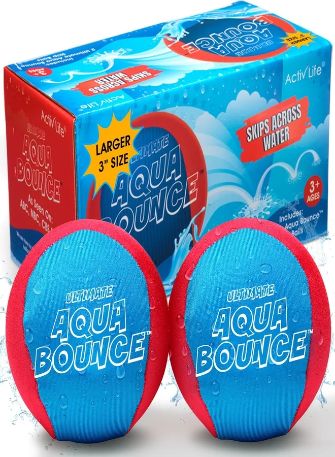 Premium Water Bouncing Balls for Swimming Pool and Beach Play (Red/Blue, 2 Pack, 7.6 cm) jowlj