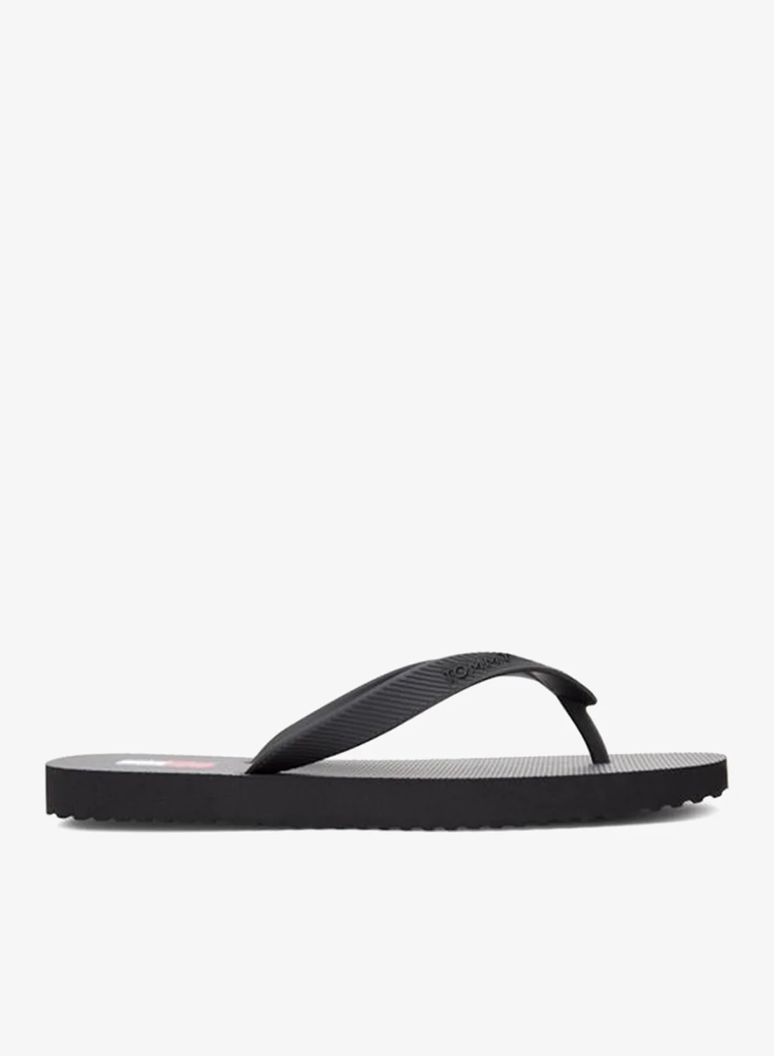 Premium Logo Strap Flip-Flops Lightweight Casual Sandals for Men (Black, 42 EU) f5x9d