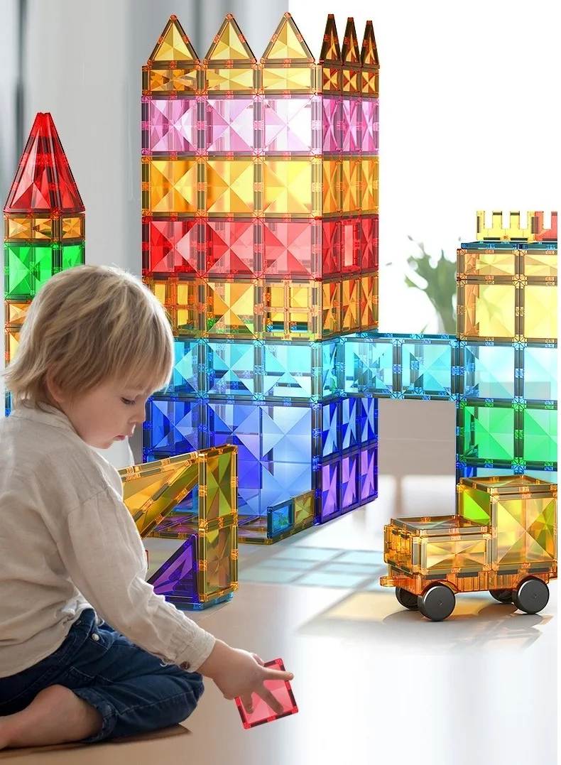 Magnetic Building Blocks Set for Kids STEM Educational Construction Toy (60 Pieces) u5629
