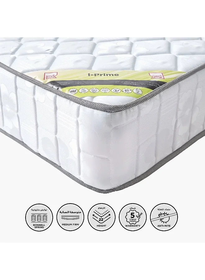 Home Box i-Prime Bonnell Spring Mattress Premium Support Bedding (150x200x22 cm) cot4a