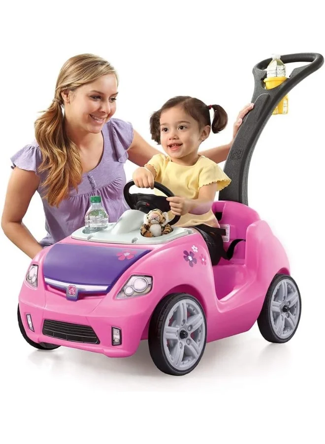 Premium Kids Ride-On Push Buggy Stroller Durable Outdoor Activity Car (Pink, 1 Unit) gu08l