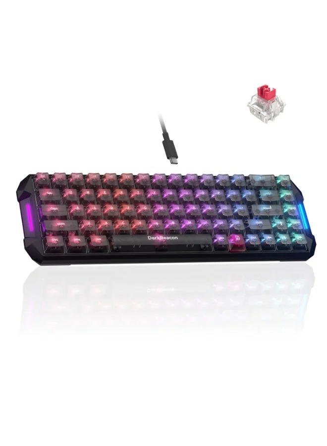 Premium Magnetic Switch Mechanical Gaming Keyboard 65% Compact RGB Wired Keyboard with Rapid Trigger Mode (Black, 68 Keys) im0kk