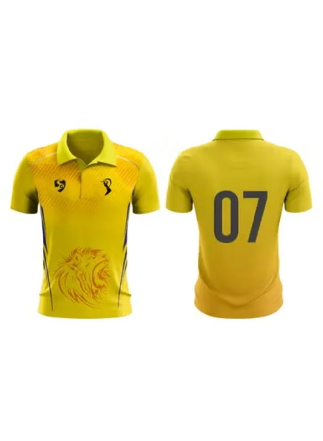 Premium Cricket Fan Jersey Regular Fit Half Sleeve Stretchable Sports T-Shirt (Unisex, Large) 4oitn