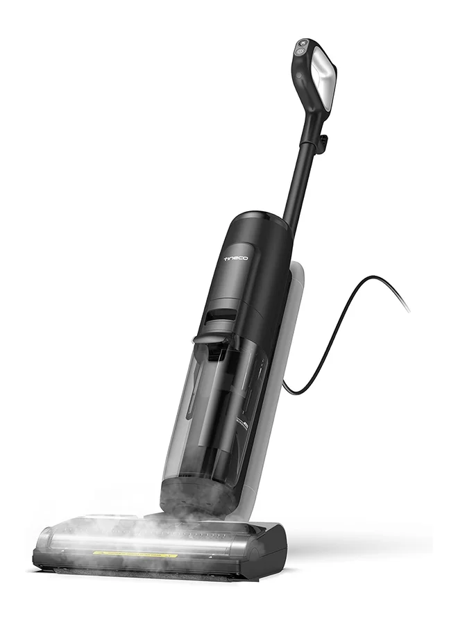 Premium All-In-One Wet Dry Steam Vacuum Cleaner, High-Temperature Floor Sanitizer for Hardwood and Tile (Black, 1500 W) 92t0l