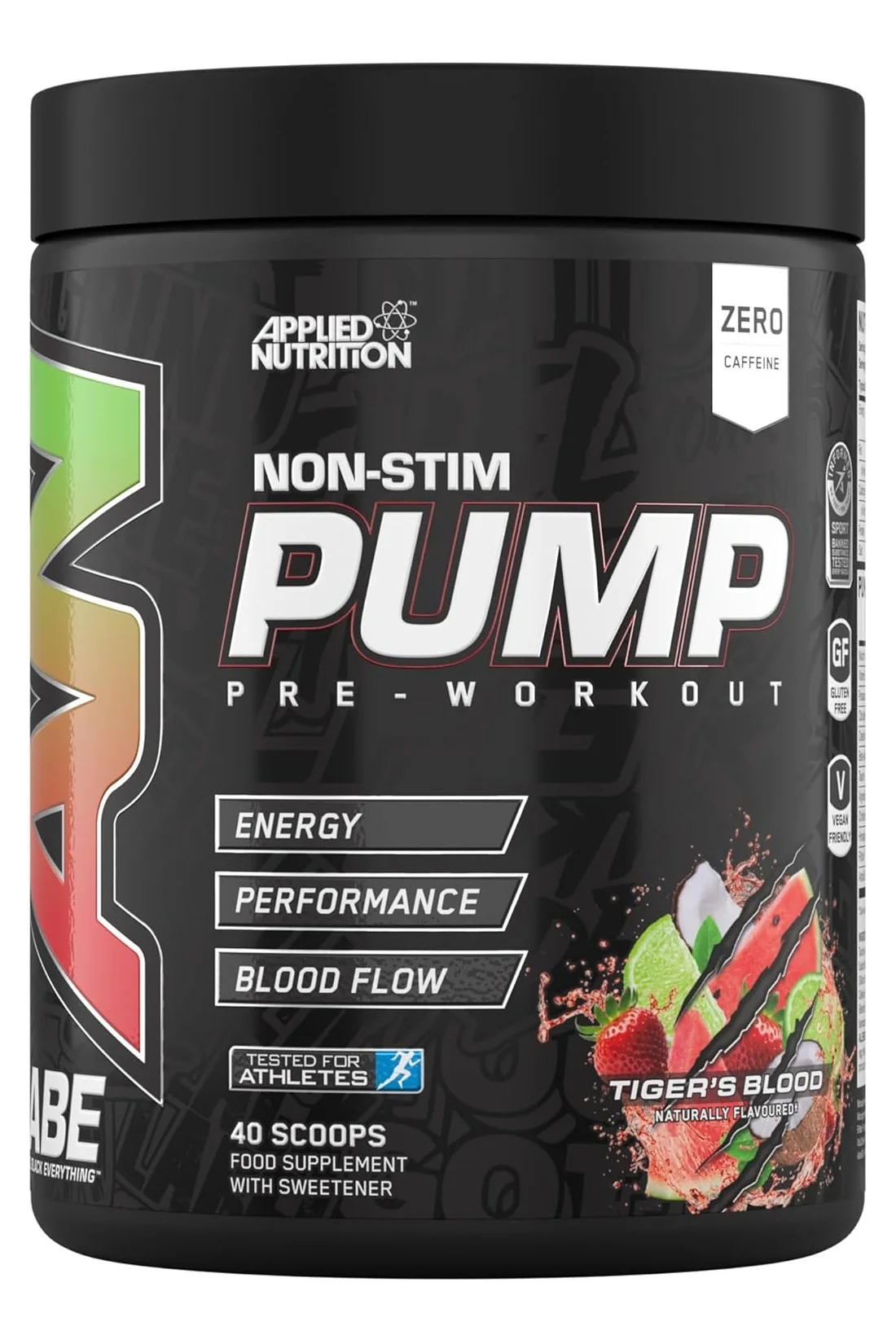 Applied Nutrition ABE Pump Pre Workout Stimulant Free Powder (Tigers Blood, 500 g) i331p