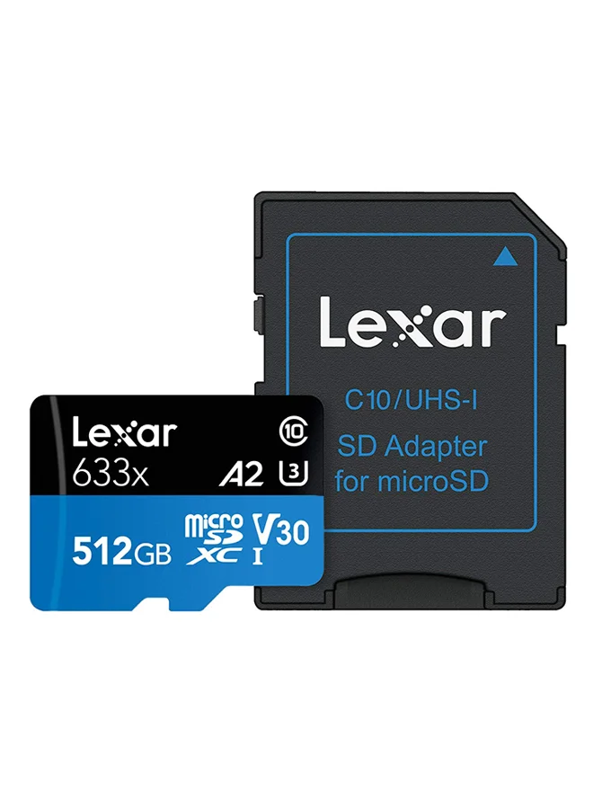 High-Performance 633x Micro SDXC Memory Card with Adapter (512 GB) - Professional Grade Storage for Smartphones and Cameras kasn6