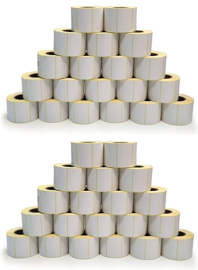 Office Maker Thermal Barcode Labels 58x39 mm Premium Adhesive Paper for Retail Scales (White, 800 Labels per Roll, 40 Pieces) 3t4hi