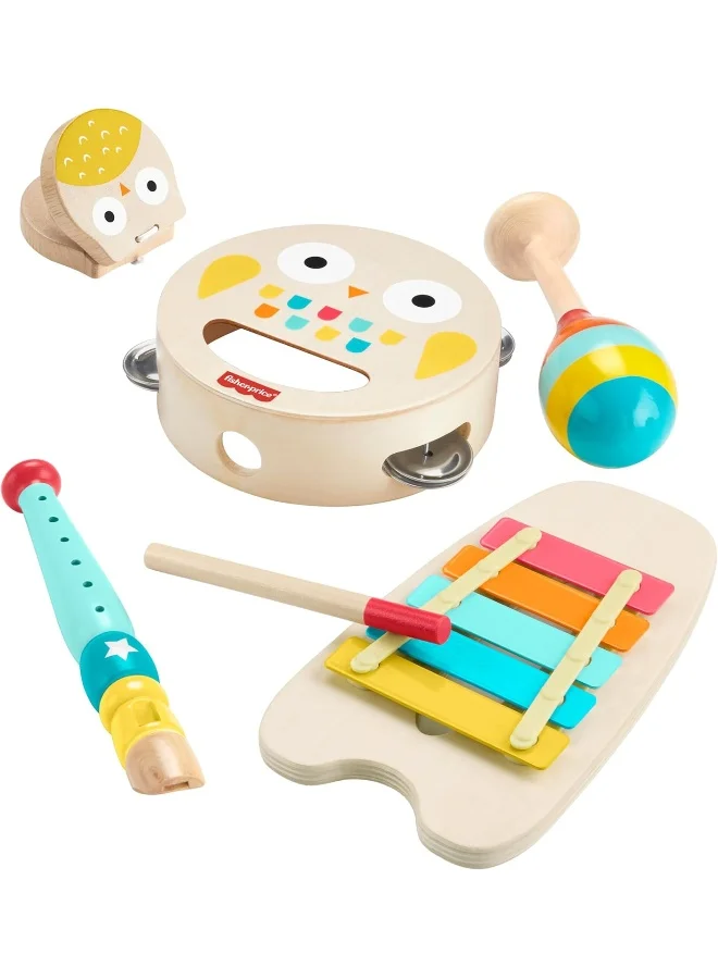 Premium Wooden Musical Instrument Set for Toddlers, Educational Rhythm Toys with Animal Designs (6-Piece Set) 6vwy1