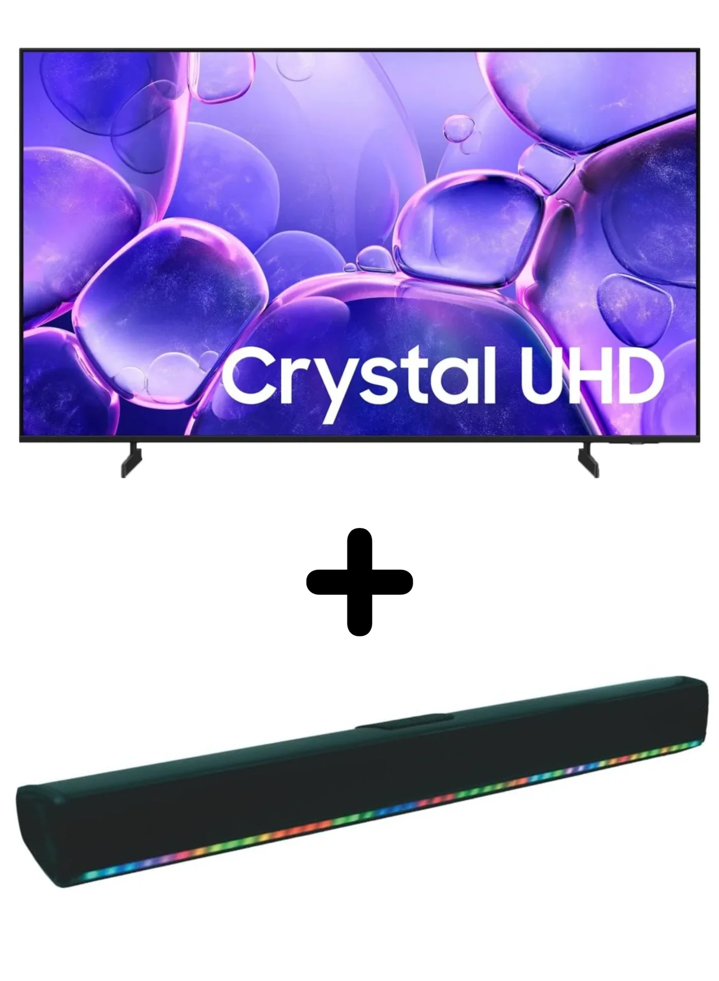 Ultra-HD 85 Inch 4K Smart TV with Portable 2.0 Channel Soundbar System (Black, 215 cm) qcg3o