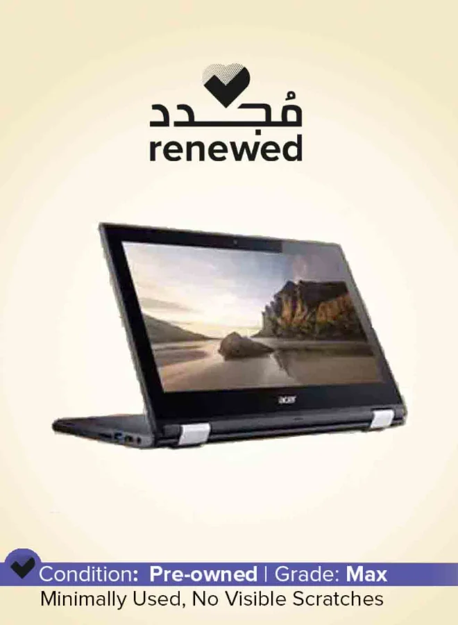 Premium Convertible 2-in-1 Laptop 11.6-Inch Touchscreen Intel Celeron 4GB RAM 16GB SSD Chrome OS (Black) j4hmh