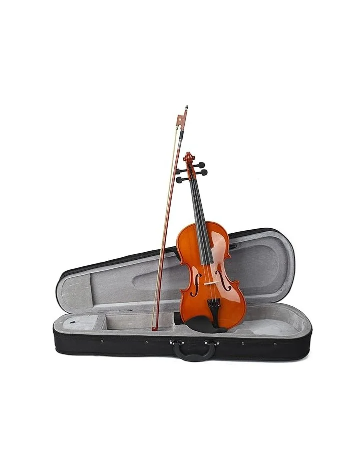 Megarya 4/4 Equaliser Violin Full Size Maple EQ Beginner Kit (Natural Wood, 4/4 Size) kzfyn