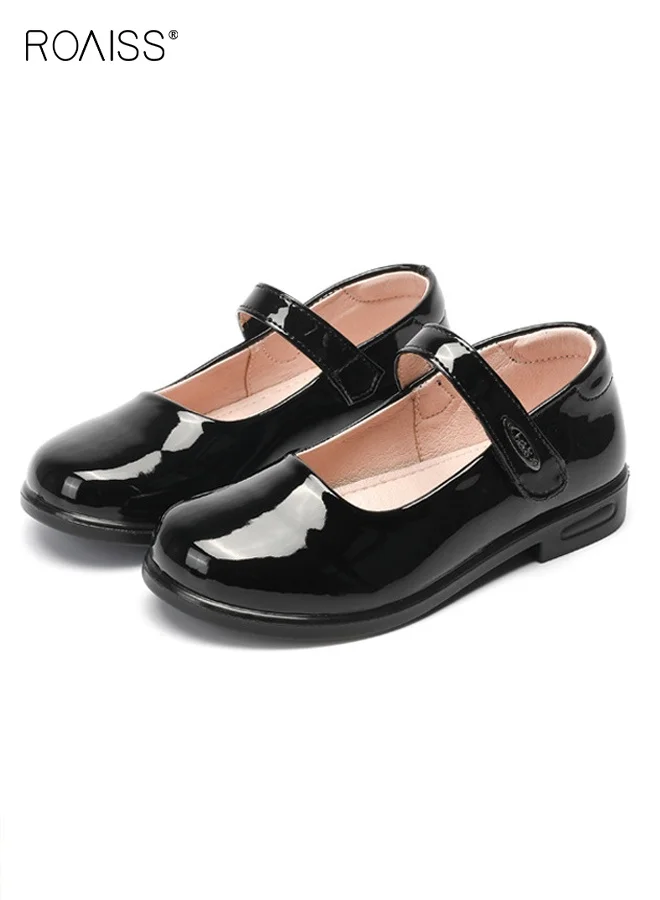 Roaiss Girls Mary Jane Dress Shoes Classic Retro School Uniform Flats (Black, 20 cm) 885zf