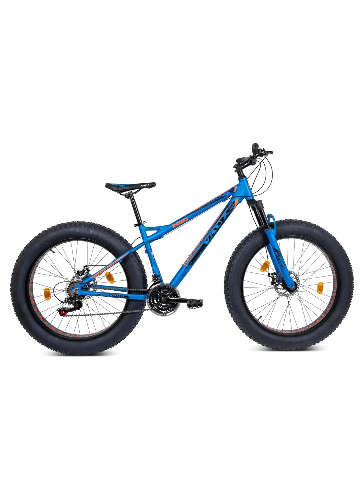 Vaux Fat Bike 21-Speed Mountain Bicycle with Aluminum Alloy Frame and 26-Inch Wheels (Blue, Adult) nhnuy