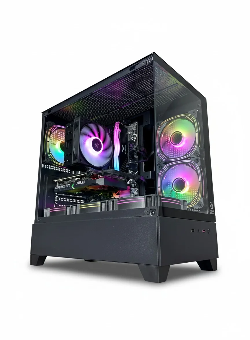 Game Sekret Gaming Desktop PC (Intel Core i5-12400F, 16GB RAM, 500GB SSD, RTX 3050 6GB GPU, Windows 11 Pro, Black) k94hw