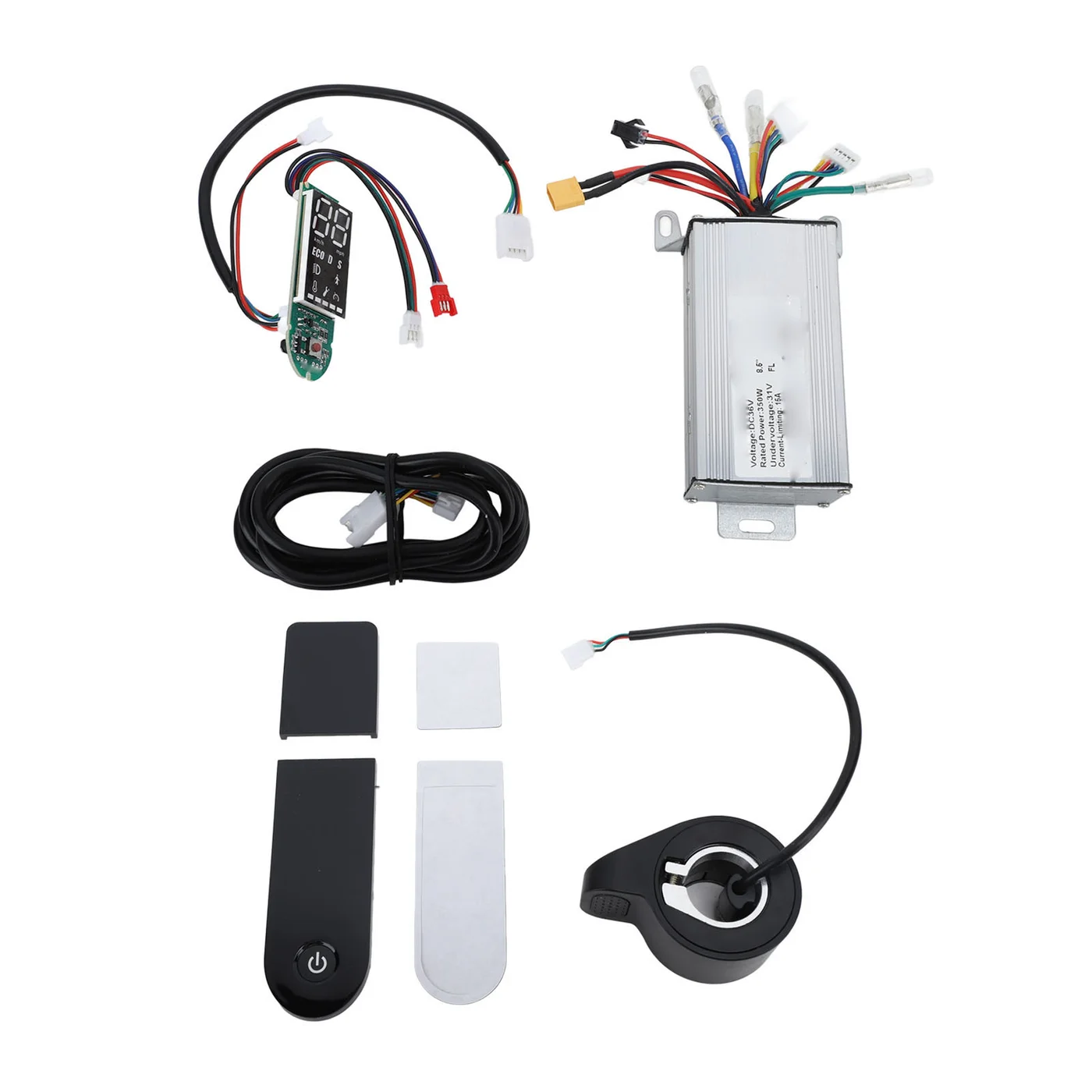 Electric Scooter Controller Kit 36V 350W with Thumb Throttle and Dashboard Display for Commuter Scooters gk5cs