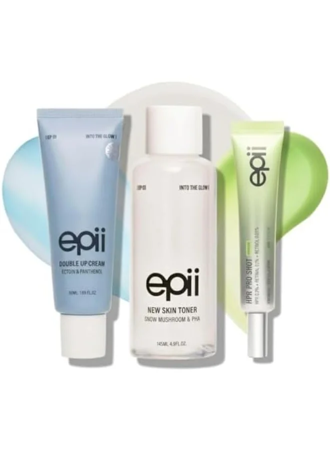 Epii Barrier Repair Skincare Set - Triple Retinoid Firming Cream, Ectoin Moisturizer & PHA Toner for Mature Skin (3-Piece Set) nfy5g