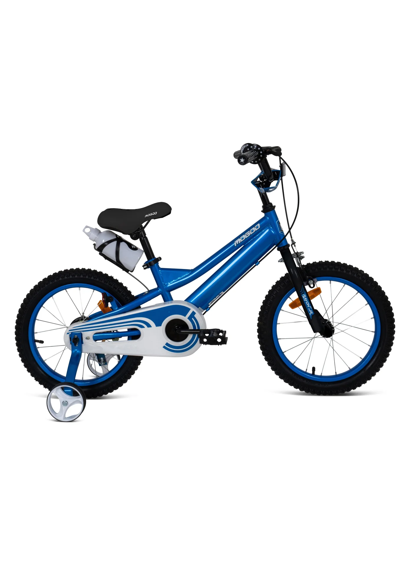MOGOO Rayon Junior Kids Bike with Adjustable Seat and Rigid Suspension (Blue, 14-Inch Wheel) 6edvn