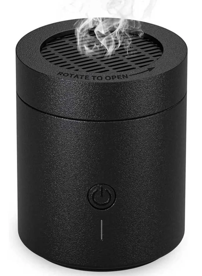 Bakhoor BoSidin Portable Electronic Incense Burner Rechargeable USB Aromatherapy Diffuser for Home Car and Office (Black, 15 cm) ow2x4