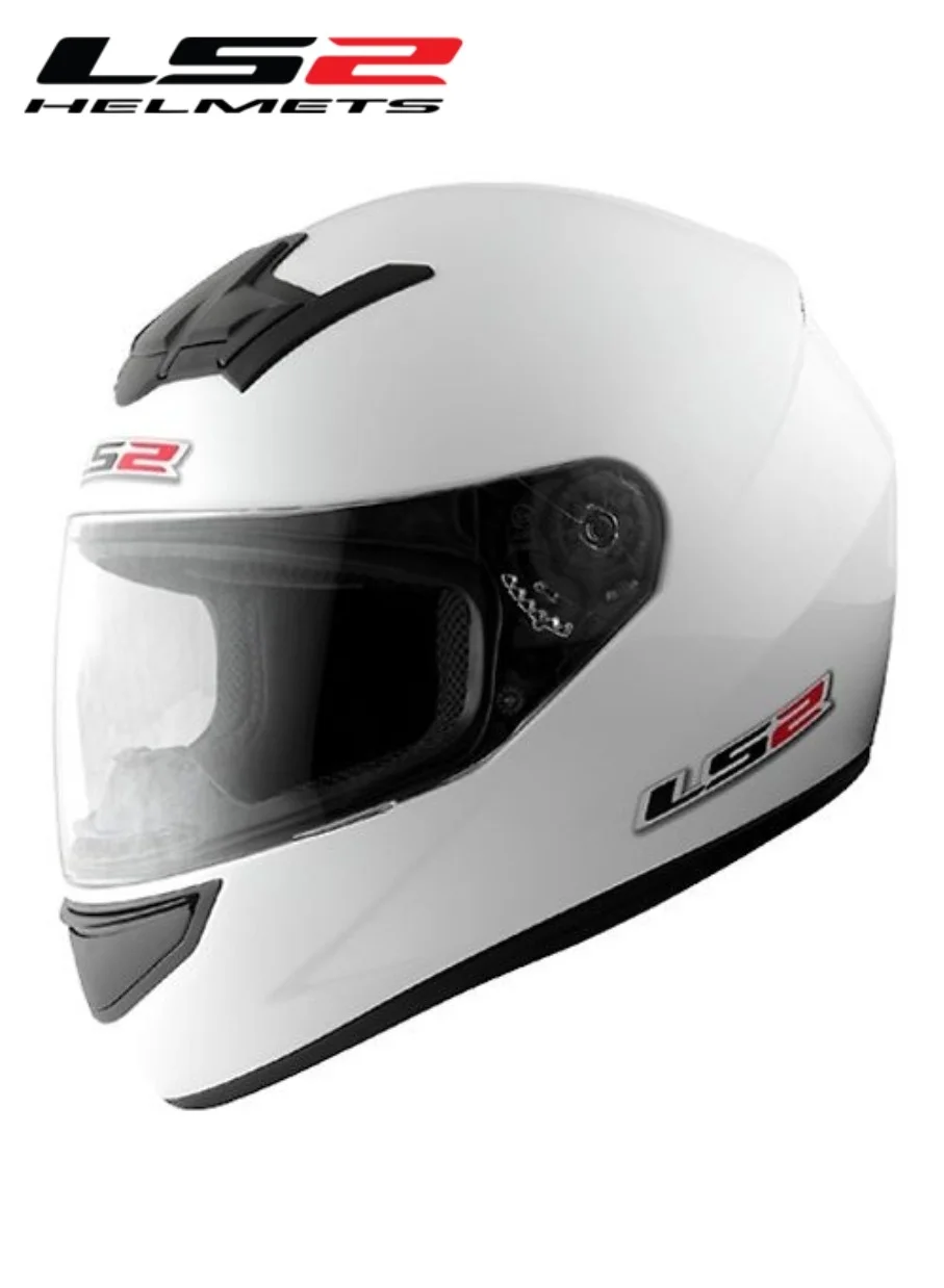 Premium Full Face Motorcycle Helmet Aerodynamic Lightweight Safety Gear (Pearl White, Medium) l1ley