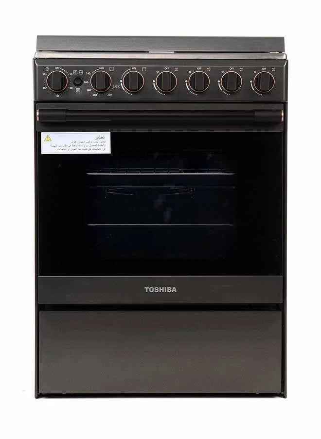 Premium 4-Burner Gas Cooking Range Stainless Steel Top (60x60 cm, Black) fny3p
