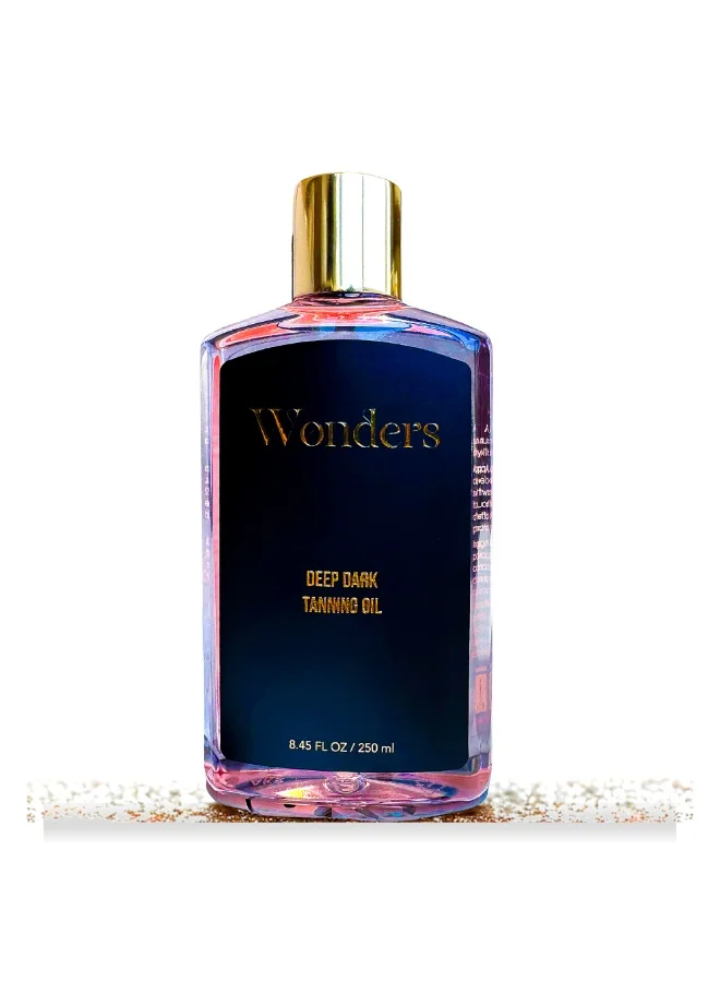 Wonders Dark Tanning Oil Premium Moisturizing Body Tan Accelerator with Coconut and Carrot Oil (200 mL) 5k4pl