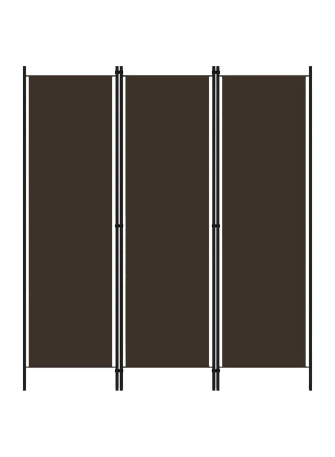 VidaXL 3-Panel Room Divider Privacy Screen Foldable Partition (Brown, 150x180 cm) 8q8nv
