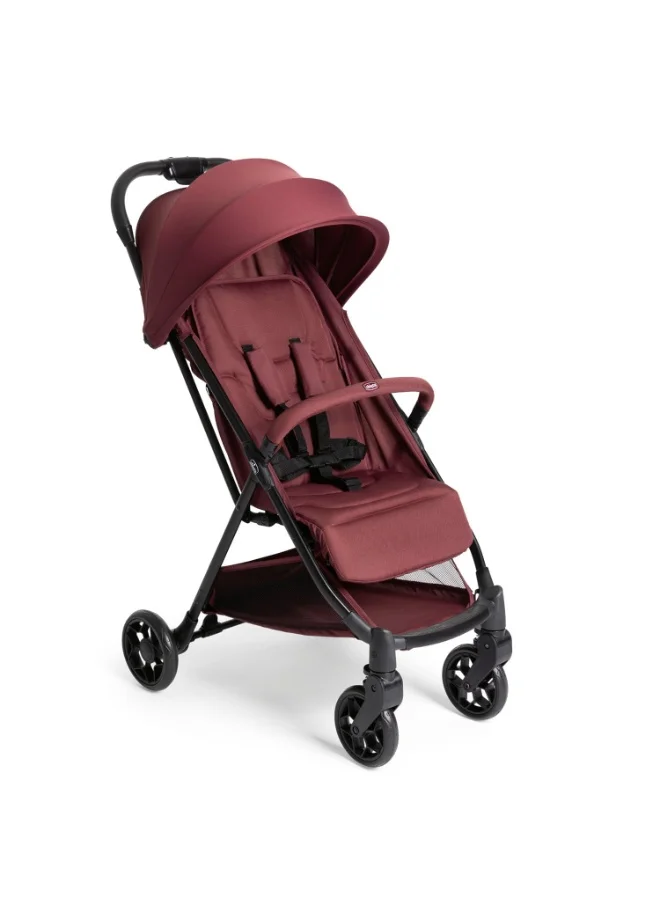 Premium Lightweight Baby Stroller with One-Hand Fold and UV Protection Canopy (Ruby, 0-4 Years) 6ulot