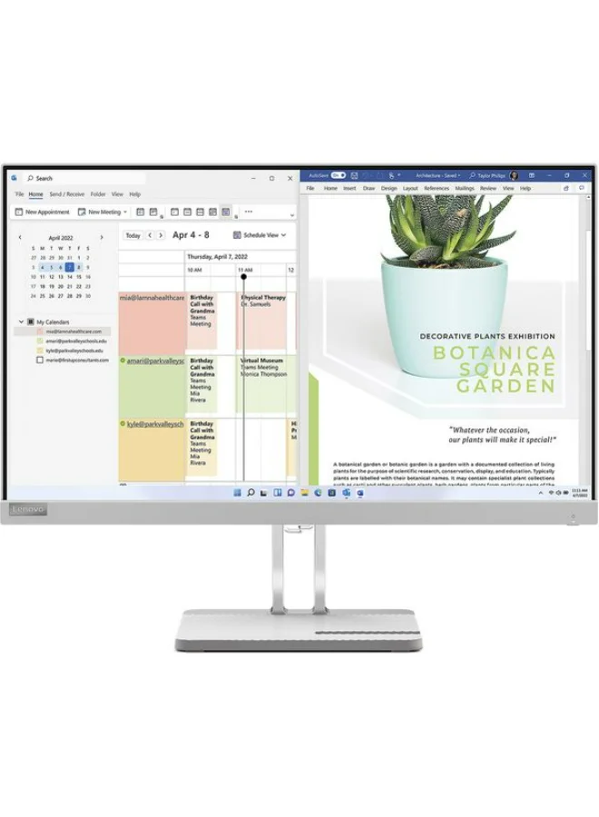 Premium FHD Flat Monitor 23.8 inch VA Display 75Hz 4ms HDMI VGA Connectivity (Cloud Grey, 23.8 inch) j0z54