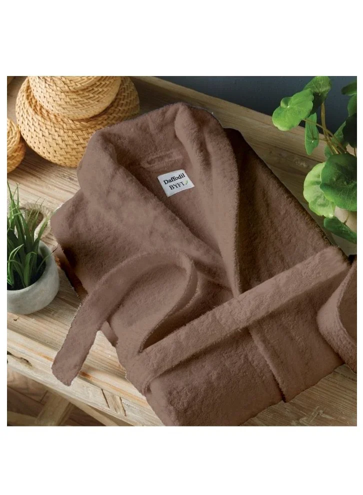 BYFT Premium Unisex Bathrobe, Terry Cotton Hotel Spa Robe, Highly Absorbent Quick-Dry (Beige, 400 Gsm) vkaqu