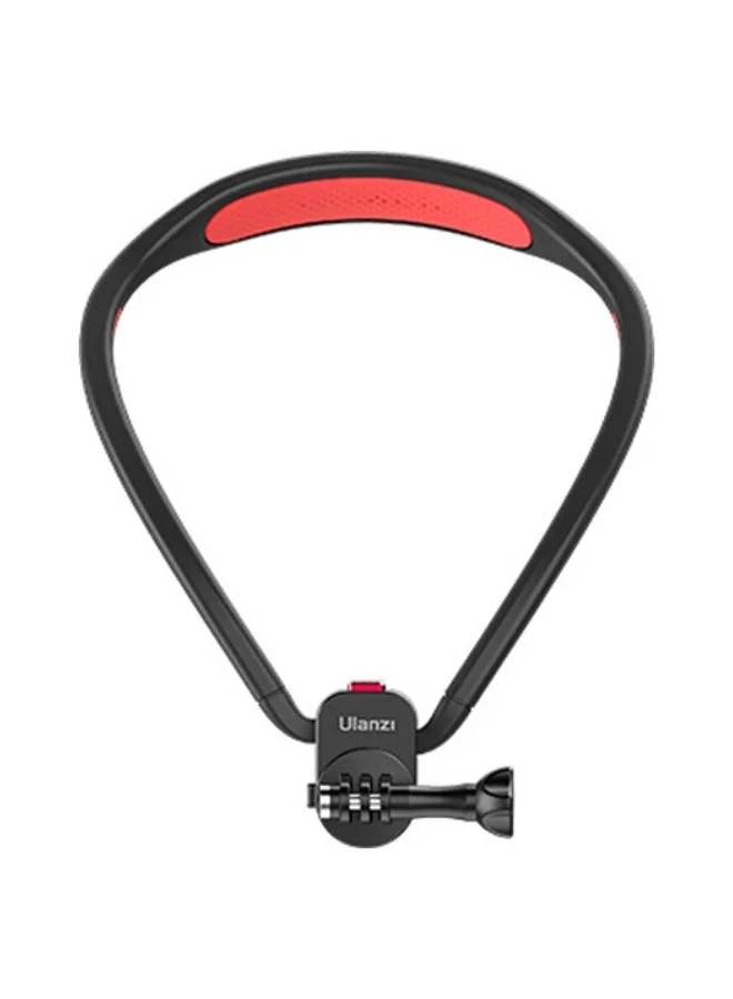 Magnetic Neck Holder Mount for Action Cameras Hands-Free POV Chest-Level Support (Black, 1 Pack) r04ms