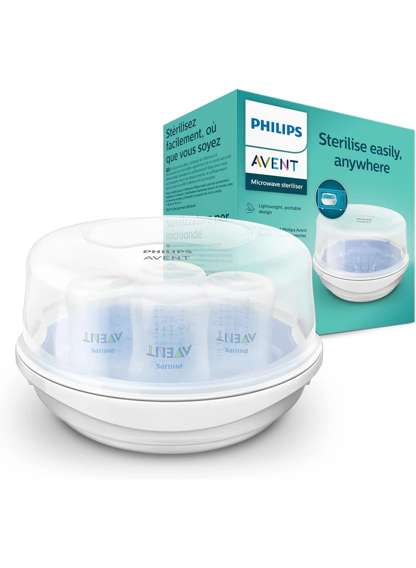 Premium Microwave Steam Steriliser for Baby Bottles and Accessories (White, 1 Piece) djyak