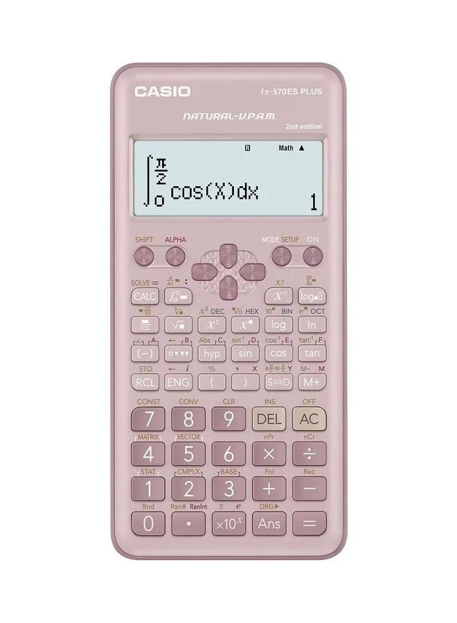 Scientific Calculator 417 Functions Non-Programmable Premium Desktop Tool (Pink, 10+2 Digits) mbn6j