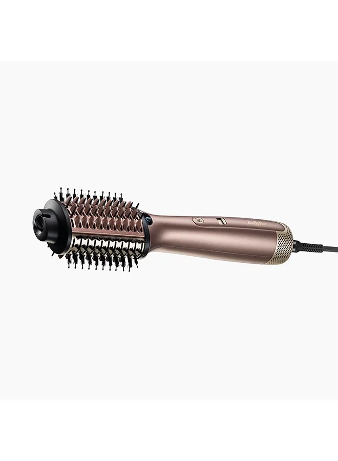 Professional 3-in-1 Hot Air Styling Brush with Ionic Technology for Volumizing and Straightening (Gold, 1 Unit) t6qj4