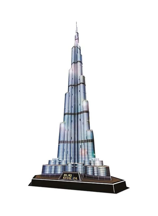 CubicFun Burj Khalifa 3D Puzzle with LED Lighting (136-Piece, 146x39x34cm) es7me