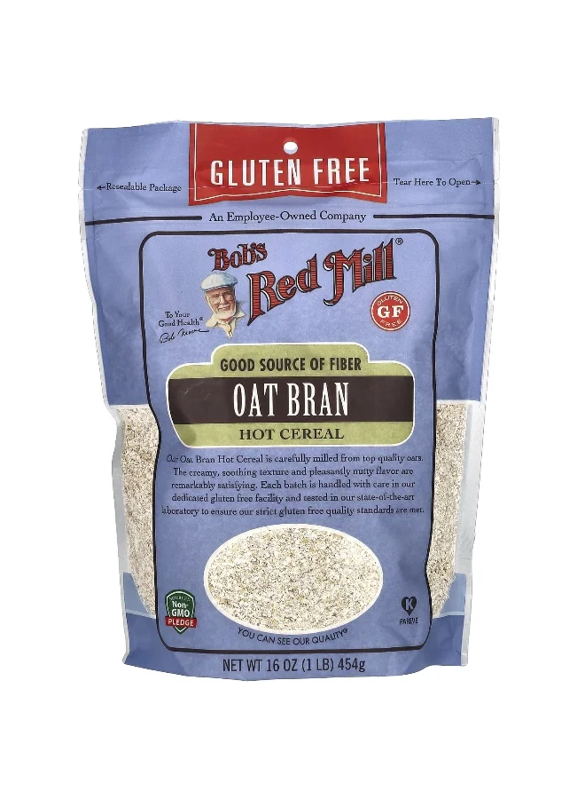 Bob's Red Mill Oat Bran Hot Cereal Gluten Free Premium Breakfast Grain (454 g) 2poa7