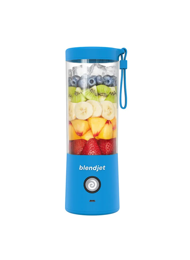 Portable Smoothie Blender USB-C Rechargeable Personal Juicer with Stainless Steel Blades (Ocean Blue, 475 mL) v45rw