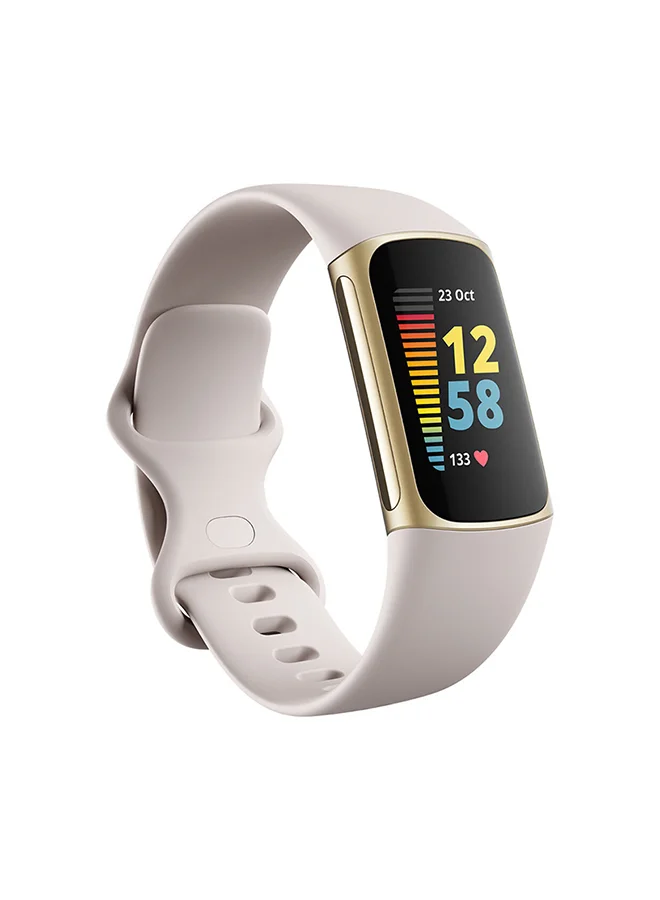 Premium Advanced Fitness and Health Tracker with Heart Rate Monitoring and Stress Management (Lunar White, Small & Large) 2792l